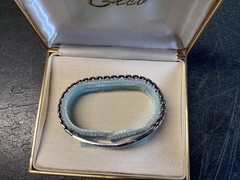 NICE UNUSED VINTAGE 50’s ERA ELCO STERLING ID BRACELET W/ORIGINAL BOX