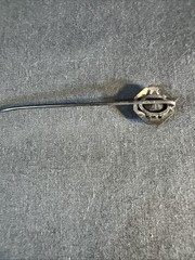 Antique Signed S&W Sturtevant Whiting Art Nouveau Filigree Amethyst Stick Pin