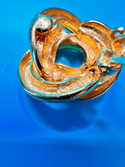 Erwin Pearl Clip Earrings Necklace By Avon Both Gold Tone & Signed