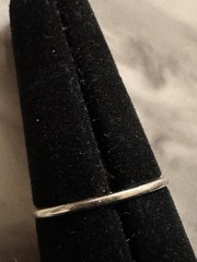 Antique Art Deco 14k White Gold Diamond Band Ring