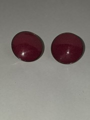Vintage MCM Mid-century Red Enamel On Copper Screw Back EARRINGS