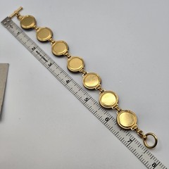 Vintage USA Military Mess Dress Buttons Link Bracelet and Stud Earrings SET