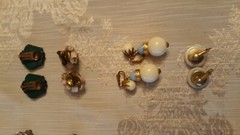 14 Pairs of Vintage CLIP ON AND SCREW ON EARRINGS Coro/Made in Japan & More