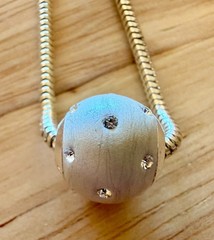 IBB TH 925 Sterling Silver Snake Chain Sliding Ball Pendant Necklace 20″ 12.5 Gr