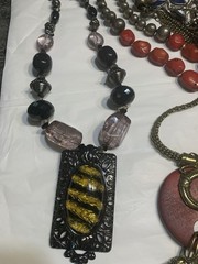 Vtg Runway Statement Necklace Lot Chunky Huge Mix Materials 15pc 5lb
