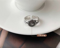Vintage 925 Sterling Silver Watch Ring Unique Watch Ring