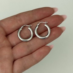925 Sterling Silver Shiny Huggie Hoop Earrings