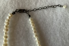 Vintage Mother Of Pearl Necklace With Shell Pendant 17”