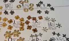 HUGE Lot #66 Vtg Miriam Haskell Small Med Flower Brass silver Gold Gilt Findings