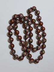 Cloisonne Strung 12mm Beaded Necklace 28″