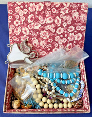 Vintage Estate Lot of COSTUME JEWELRY w/ box