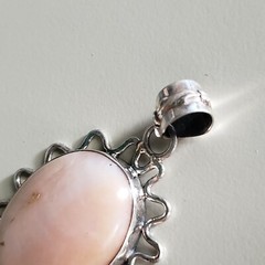 VINTAGE COLLECTIBLE STERLING SILVER 925 PENDANT, 2″ GENUINE STONE