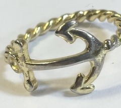 Vintage 925 Anchor Rope Ring Size 6 3/4