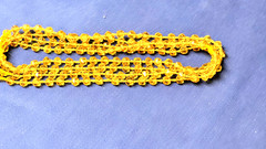 Art Deco Faceted Citrin Bead 2mm each Necklace 58” Hand Knotted