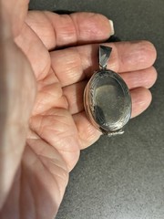 VTG STERLING SILVER 925 4 PHOTO BOOK LOCKET PENDANT MONOGRAM A 18.51g
