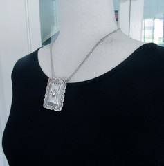 UNISEX NAVAJO STERLING NECKLACE MONEY CLIP PENDANT, 2 INCHES PEND, 18 INCH CHAIN