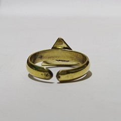 Handmade Egyptian pyramid ring, free size brass jewelry, ancient style gift