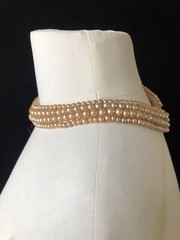 VTG Faux Pearl Beaded Necklace /Collars (4) Japan 1 Bar & Beards Top Hit Fashion