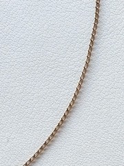 Vintage 12K Gold-Filled Curb Link Chain Necklace, 16″, Delicate – FREE SHIPPING