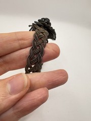 Antique German Silesian Iron Wire work Grape Cluster Bracelet