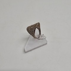 Sterling Silver Ring 925 Large Filigree Band Size 8.25 3.22g Vintage