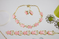 Lot of 12 Moonglow Thermoset Jewelry Necklace Bracelet Brooch Hair Scarf Slide