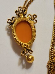 Vintage LJM Cameo Layered Long Necklace