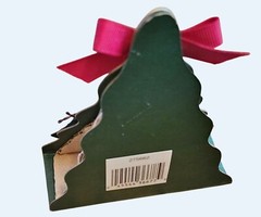 Vintage 2.75″ Snowsnickle Lapel Pin on cardboard Christmas tree display Snowman