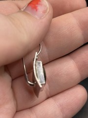 SILPADA Hammered 925 Sterling Silver Square EARRINGS LABRADORITE Stone Marked