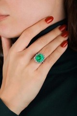 Vintage Art Deco 5.50Ct Lab Created Diamond Wedding 925 Sterling Silver Ring