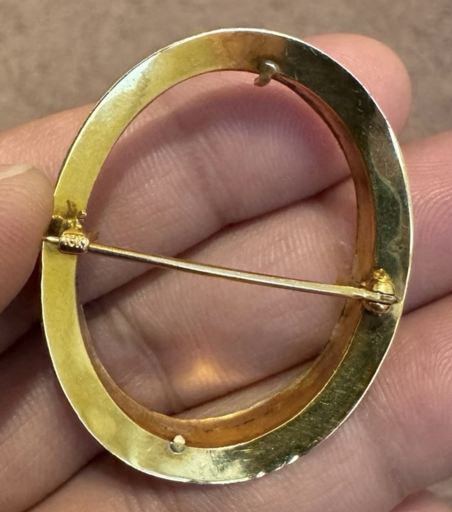 Vintage Solid 10k Gold Cameo Setting, 2.7g