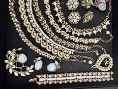 Vintage 100% CROWN TRIFARI Jewelry Lot Missing Stones Minor Repairs 38 Pieces
