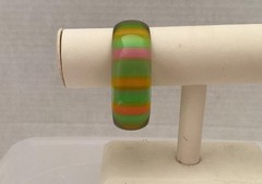 Vintage Jello Fruit Stripes Lucite Bangles 1960s – Best Plastics Book Piece