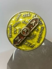 Yes No ring size 7.75 spinner band sterling silver band women