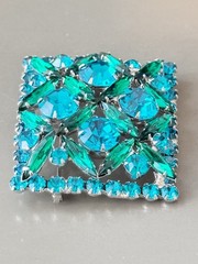 Vintage Verifed JULIANA D&E BOOK SET Grand Parure Blue & Green Sticks & Stones