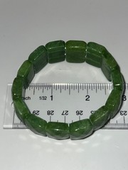 Vintage Hand Cut Jade Gemstone Stretch Bracelet