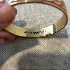 Vintage Juicy Couture Enamel Bangle Bracelet red/gold Y2K