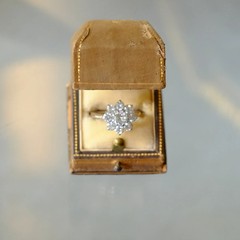 Antique Cluster Old European Cut Diamond Ring 2.4 ct