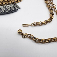 Large Vintage Retro Silver/Gold Tone ARTICULATED OWL Pendant Necklace 22″ Chain!