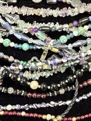 15 Pc Artisan Gemstone Beaded Bracelet Lot Handmade Crystal Hematite Chip Glass