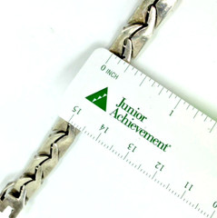 Vintage Bracelet Sterling Silver Mexico 7 Inches Chain Link Taxco Tj-42