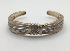 Ross Simons 18K plate over 925 Sterling Cuff bracelet 7″-7.25” – 22.81g