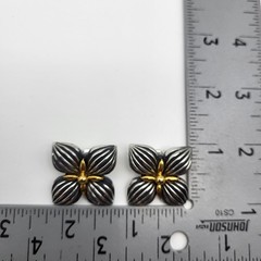 Lovely Vintage Miriam Haskell jewels for jcpenny modernist flower clip earrings