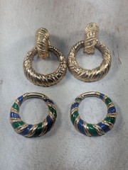 JOMAZ Joseph Mazer Interchangeable Earrings Doorknockers Vintage