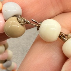 Vintage Necklace Pastel Acrylic Clusters Beaded 17 Inches Japan