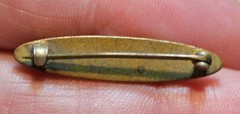 Small 1920’s Guilloché Enamel FLY FISHERMAN BROOCH Brass Pin