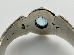 Vintage Sterling Silver Oval Cut Blue Topaz Ring 925 Size 5.5 Weighs 3.6g