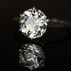 Antique Natural GIA 2.48 K VS2 Antique Old Mine Cut Diamond Engagement Ring