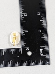Vintage Ivory Color Acrylic Faux Pearl Cream Oval Screw Back Clip Earrings