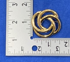 14k Gold Plated Vintage Brooch Pin By Monet
